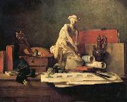 Jean Baptiste Simeon Chardin Still Life with the Attributes of the Arts Sweden oil painting artist